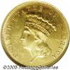 Image 1 : 1855 $3 MS64 NGC. Those who have been around rare