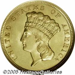 1856 $3 MS63 NGC. The 1856 is relatively availabl