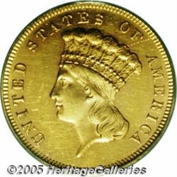 1883 $3 AU58 PCGS. A mere 900 business strikes we