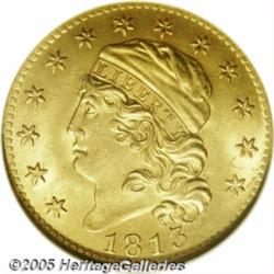 1813 $5 MS65 NGC. B. 1-A, Miller-119, R.3. The 18