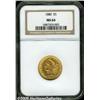 Image 1 : 1880 $5 MS64 NGC. Typically struck with lovely sa