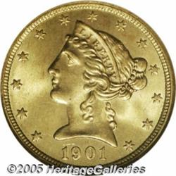 1901-S $5 MS67 NGC. A Superb type coin that is as