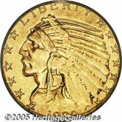 1929 $5 MS63 PCGS. Extremely lustrous with splend