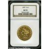 Image 1 : 1853 $10 AU55 NGC. A nicely struck and typically 