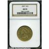 Image 3 : 1857 $10 AU55 NGC. An attractive example of this 