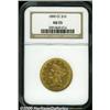 Image 1 : 1890-CC $10 AU55 NGC. Bright luster connects the 