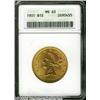 Image 1 : 1901 $10 MS63 ANACS. Well struck with bright, cor
