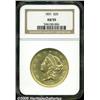 Image 1 : 1851 $20 AU55 NGC. A straw-gold example with surp