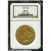 Image 1 : 1855 $20 AU50 NGC. Problem-free for the grade, th