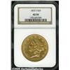 Image 1 : 1855-S $20 AU50 NGC.A band of luster connects the