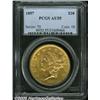 Image 1 : 1857 $20 AU55 PCGS. Softly struck with considerab