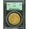 Image 1 : 1858 $20 XF45 PCGS. One of the lower mintage P-mi