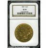 Image 1 : 1861 $20 XF45 NGC. Mintages of gold coins at Phil