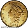Image 1 : 1864 $20 MS61 PCGS. A well struck piece that exhi