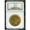 Image 1 : 1865 $20 AU53 NGC. This coin is from a lower mint