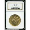 Image 3 : 1867 $20 MS62 NGC. Although approximately a quart