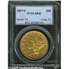 Image 1 : 1867-S $20 XF45 PCGS. Semi-bright apricot-gold su