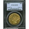 Image 1 : 1872 $20 XF45 PCGS. A slightly scarcer Type Two T