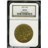 Image 1 : 1872 $20 AU50 NGC. A slightly scarcer Type Two do