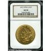 Image 1 : 1873 $20 Open 3 AU58 NGC. This lemon-gold Type Tw