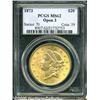 Image 3 : 1873 $20 Open 3 MS62 PCGS. A very sharply struck 