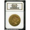 Image 1 : 1873-S $20 Closed 3 AU55 NGC. The more common of 