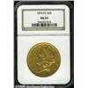 Image 3 : 1874-CC $20 AU53 NGC. Copper-gold coloration over