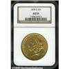 Image 1 : 1874-S $20 AU55 NGC. Well struck and lustrous, wi