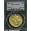 Image 1 : 1875-CC $20 AU58 PCGS. Quite frosty with nearly c