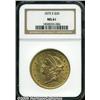 Image 1 : 1875-S $20 MS61 NGC. A scuffy appearance on the r