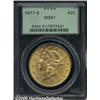 Image 1 : 1877-S $20 MS61 PCGS. This older holder represent
