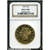 Image 1 : 1878 $20 MS61 Deep Mirror Prooflike NGC. The fiel