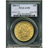Image 1 : 1884-CC $20 AU58 PCGS. The reverse on its own lik