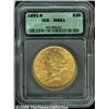 Image 1 : 1891-S $20 MS61 ICG. Peach and lime overtones gra