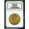 Image 1 : 1892-S $20 MS62 NGC. Adequately struck, with apri