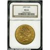 Image 1 : 1892-S $20 MS62 NGC. A sharp and shimmering green