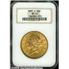 Image 1 : 1895-S $20 MS62 NGC. A bright, well struck, and l