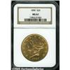 Image 1 : 1896 $20 MS62 NGC. This coin displays flashy lust