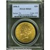 Image 1 : 1896-S $20 MS63 PCGS. Lustrous surfaces display a