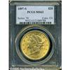 1897-S $20 MS63 PCGS. The design elements are sha