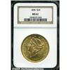 1898 $20 MS61 NGC. The design elements are sharpl