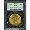 1898-S $20 MS60 PCGS. This green-gold and honey D