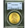 Image 3 : 1898-S $20 MS64 PCGS. Fully brilliant and sharply
