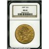 Image 1 : 1899 $20 MS60 NGC. The design features are well e