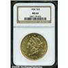 Image 1 : 1904 $20 MS64 NGC. Sharply struck, with lustrous 