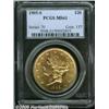 Image 1 : 1905-S $20 MS61 PCGS. Sharply struck with startli