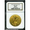 Image 3 : 1907 $20 High Relief, Wire Rim MS63 NGC. Rich ora