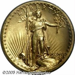 1907 $20 High Relief, Flat Rim MS64 PCGS. Just a 