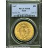 Image 1 : 1907 $20 Arabic Numerals MS64 PCGS. Lustrous surf