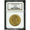 Image 1 : 1908 $20 No Motto MS64 NGC. Undisturbed cartwheel
